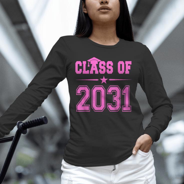 Class Of 2031 Pink Girls Shirt Graduation Unisex Long Sleeve T-Shirt
