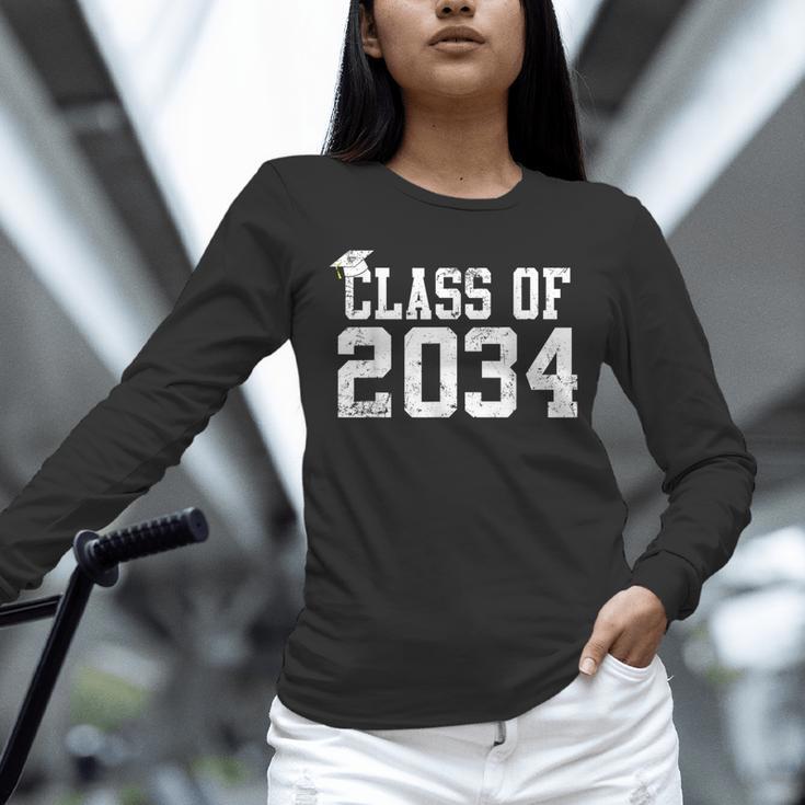 Class Of 2034 Grow With Me First Day Of School Graduation Unisex Long Sleeve T-Shirt