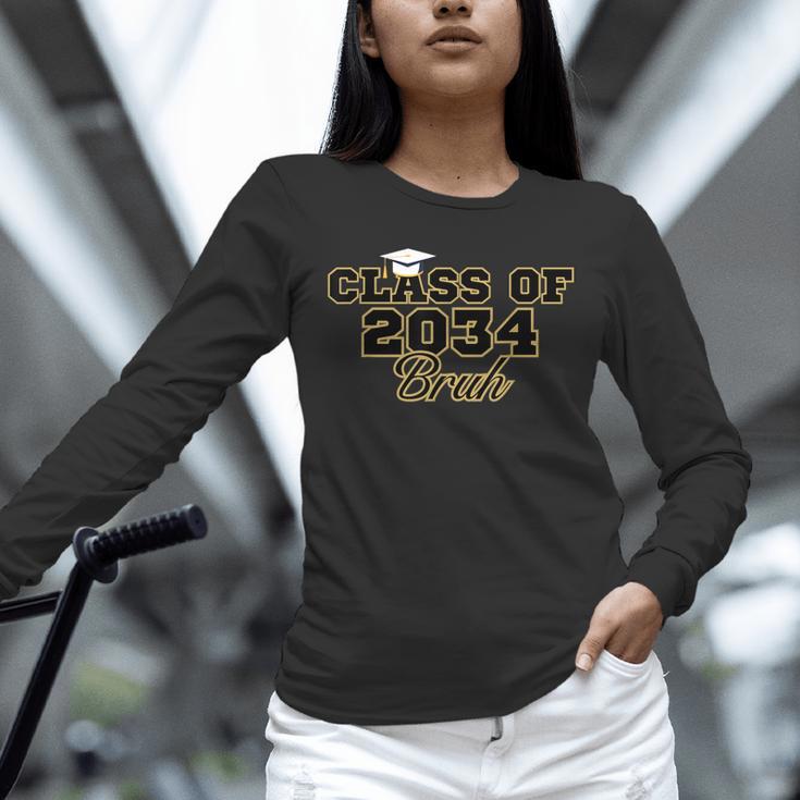Class Of 2034 Senior 2034 Graduation Bruh Unisex Long Sleeve T-Shirt