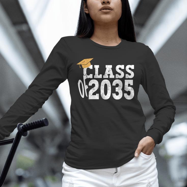Class Of 2035 Grow With Me Boy Girl First Day Of Graduation Unisex Long Sleeve T-Shirt