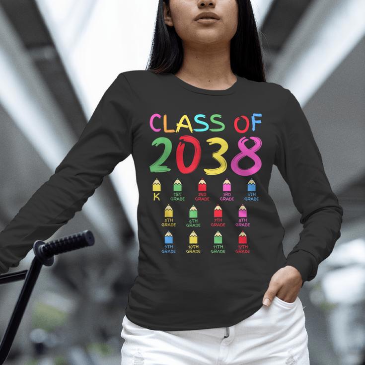 Class Of 2038 Senior Class 2038 Idea Graduation Grow With Me Unisex Long Sleeve T-Shirt