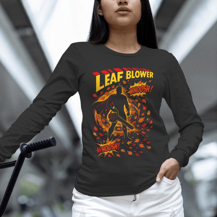 Comic Book Superhero Fall Season Leaf Blower Unisex Long Sleeve T-Shirt