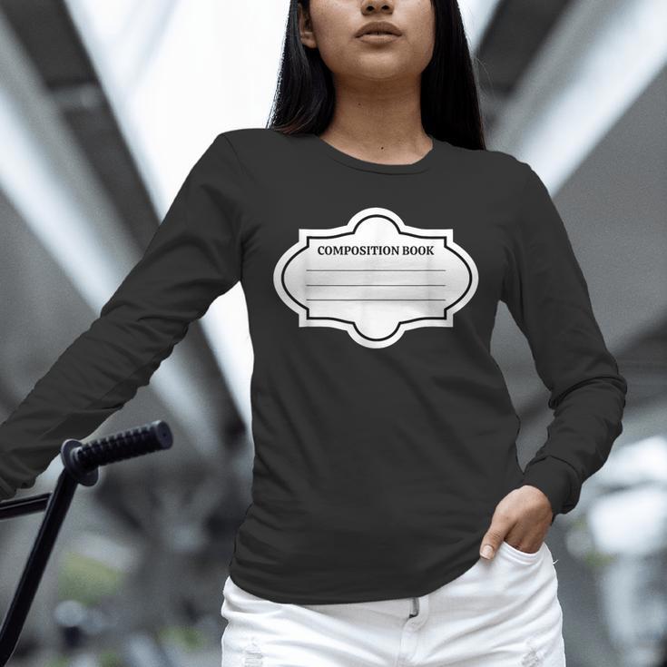 Composition Book Notebook Teacher's Halloween Group Costume Unisex Long Sleeve T-Shirt Composition Book Notebook Teacher's Halloween Group Costume Unisex Long Sleeve T-Shirt