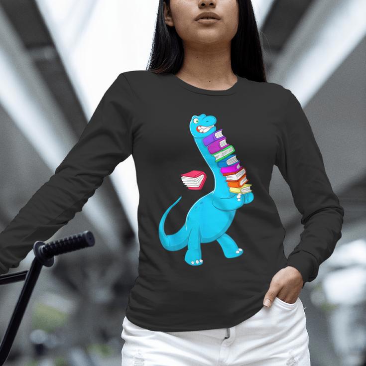 Cool Dinosaur Books Art For Men Women Libarian Book Lover Unisex Long Sleeve T-Shirt Cool Dinosaur Books Art For Men Women Libarian Book Lover Unisex Long Sleeve T-Shirt