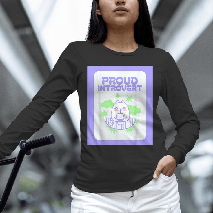 Cool Fun Cute Proud Introvert Cat Character For Men Women Unisex Long Sleeve T-Shirt Cool Fun Cute Proud Introvert Cat Character For Men Women Unisex Long Sleeve T-Shirt