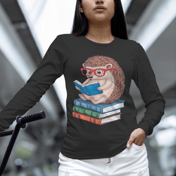 Cool Hedgehog Book Nerd Readers Unisex Long Sleeve T-Shirt Cool Hedgehog Book Nerd Readers Unisex Long Sleeve T-Shirt