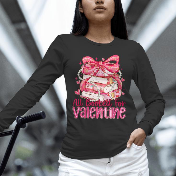 Coquette Bow All Booked For Valentine Book Lover Bookish Unisex Long Sleeve T-Shirt Coquette Bow All Booked For Valentine Book Lover Bookish Unisex Long Sleeve T-Shirt