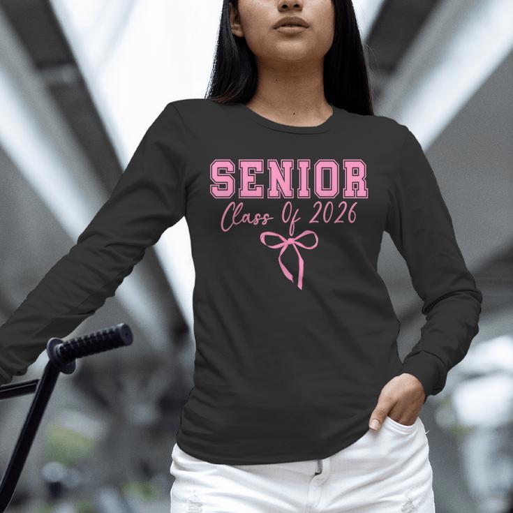 Coquette Senior 2026 Class Of 2026 Pink Bow Graduation 2026 Unisex Long Sleeve T-Shirt