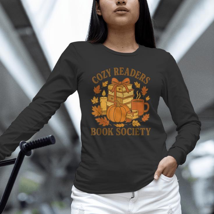 Cozy Readers Book Society Vintage Fall Books & Pumpkin Unisex Long Sleeve T-Shirt
