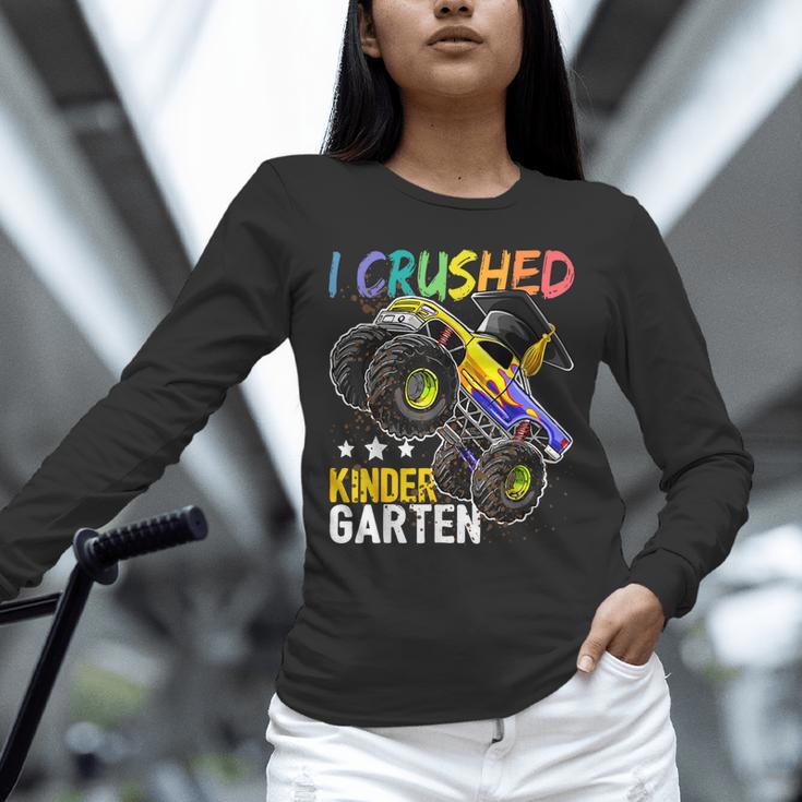 I Crushed Kindergarten Monster Truck Graduation Boys Small Unisex Long Sleeve T-Shirt