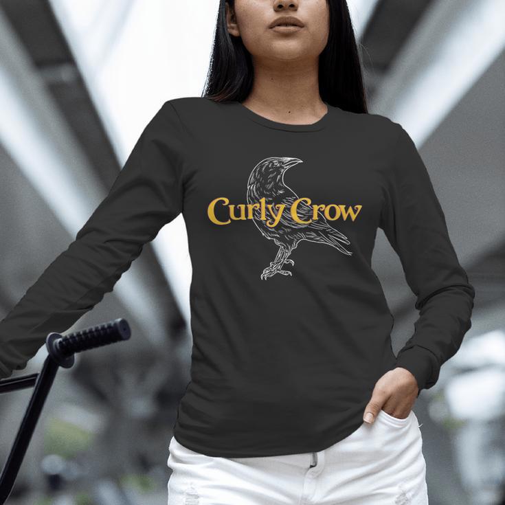 Curly Crow Art And Books Logo Unisex Long Sleeve T-Shirt