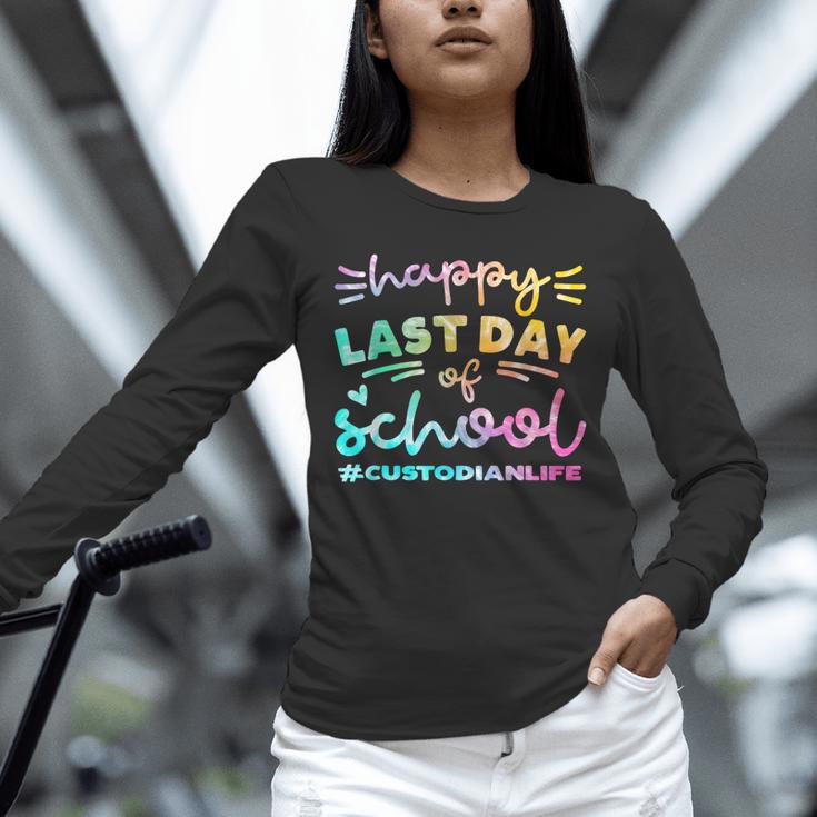 Custodian Life Graduation Day Last Day Of School Tie Dye Unisex Long Sleeve T-Shirt