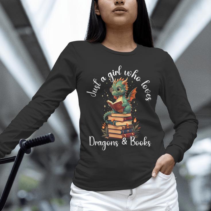 Cute Dragon Reading Book Bookworm Dragon And Books For Women Unisex Long Sleeve T-Shirt Cute Dragon Reading Book Bookworm Dragon And Books For Women Unisex Long Sleeve T-Shirt