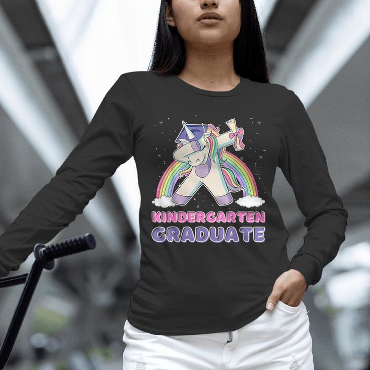 Dabbing Unicorn Kindergarten Graduation Dab Dance Girl Unisex Long Sleeve T-Shirt