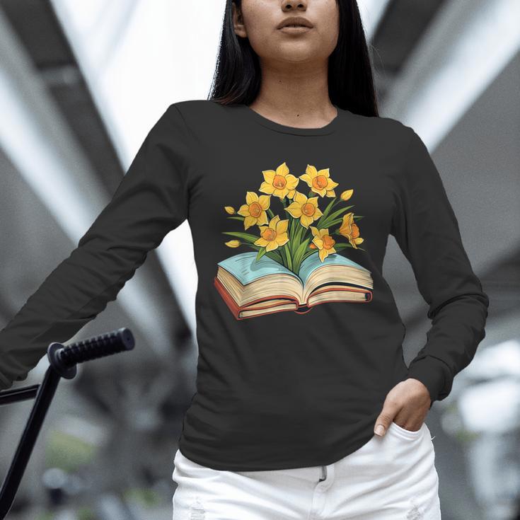 Daffodils Flowers Book Floral Unisex Long Sleeve T-Shirt Daffodils Flowers Book Floral Unisex Long Sleeve T-Shirt