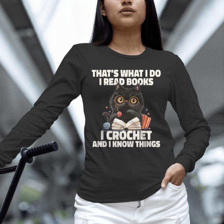 Das Ist Es Was Ich Tue Ich Lese Books Crochet And Unisex Long Sleeve T-Shirt