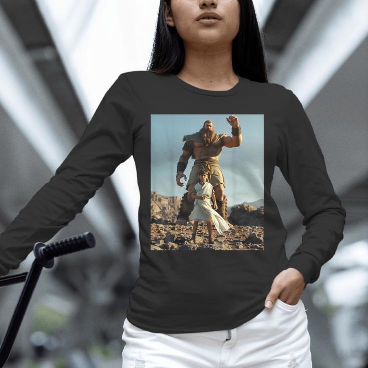 David And Goliath Bible Book Of Samuel King David Unisex Long Sleeve T-Shirt