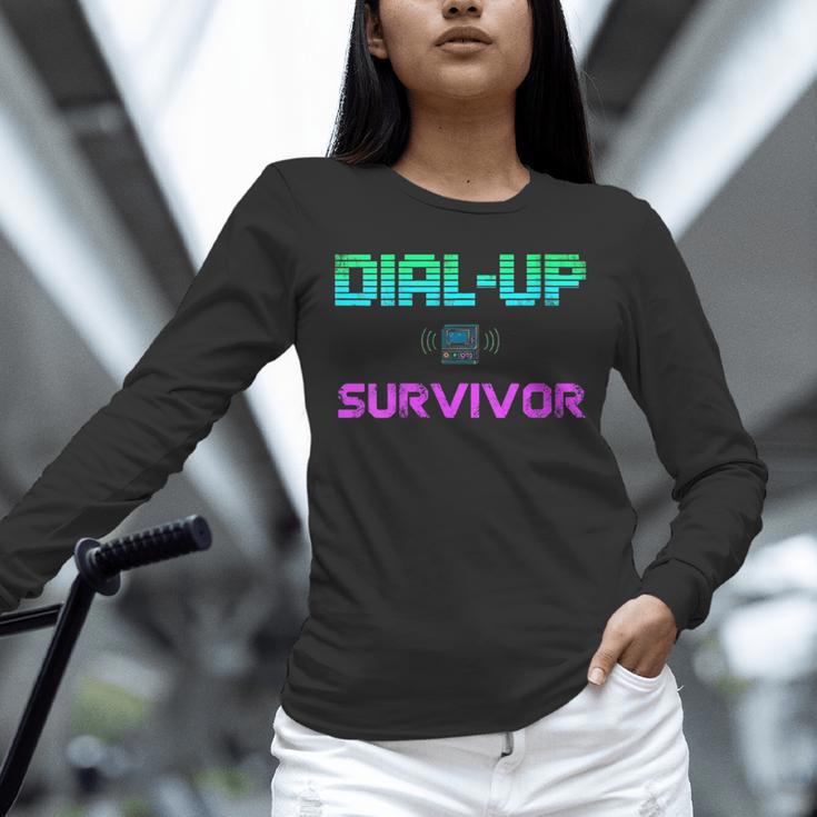 Dial Up Survivor Retro Modem Nostalgia Tech Top Unisex Long Sleeve T-Shirt Dial Up Survivor Retro Modem Nostalgia Tech Top Unisex Long Sleeve T-Shirt