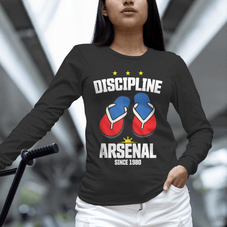 Discipline Arsenal Pinoy Nostalgia Filipino Tsinelas Unisex Long Sleeve T-Shirt Discipline Arsenal Pinoy Nostalgia Filipino Tsinelas Unisex Long Sleeve T-Shirt