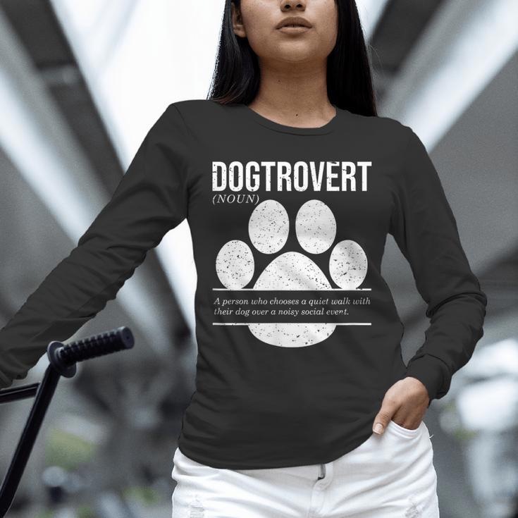 Dogtrovert Definition Introvert Dog Lover For Men Women Girls Kids Unisex Long Sleeve T-Shirt