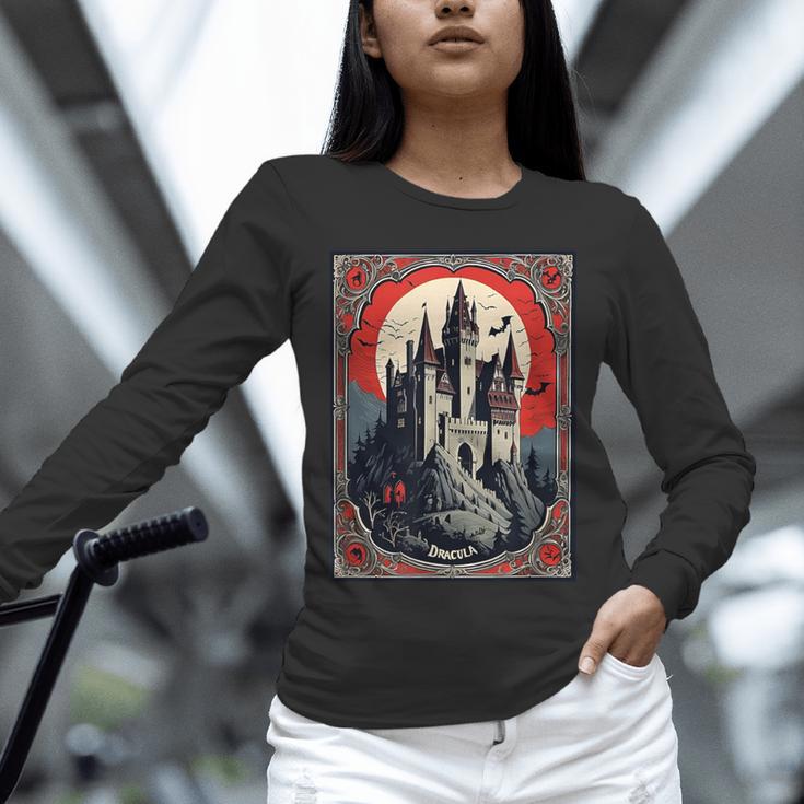 Dracula's Castle Book Cover Illustration Unisex Long Sleeve T-Shirt