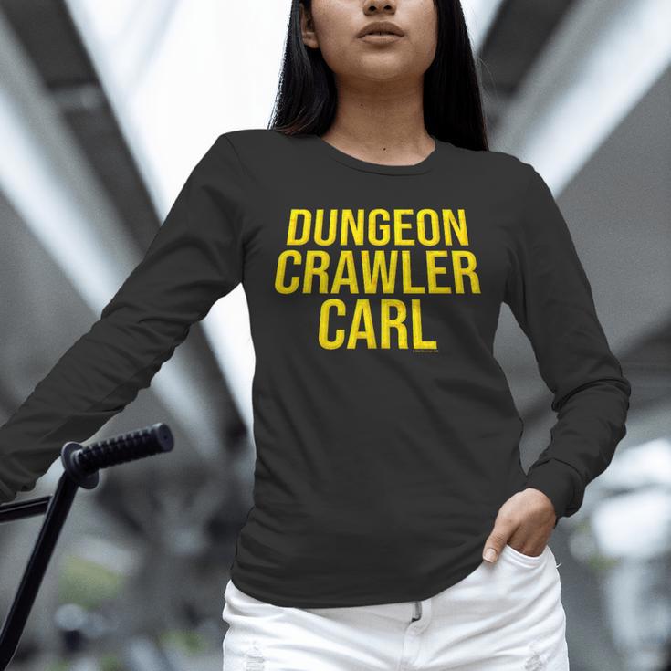 Dungeon Crawler Carl Yellow Text Logo LitRPG Series Book Unisex Long Sleeve T-Shirt