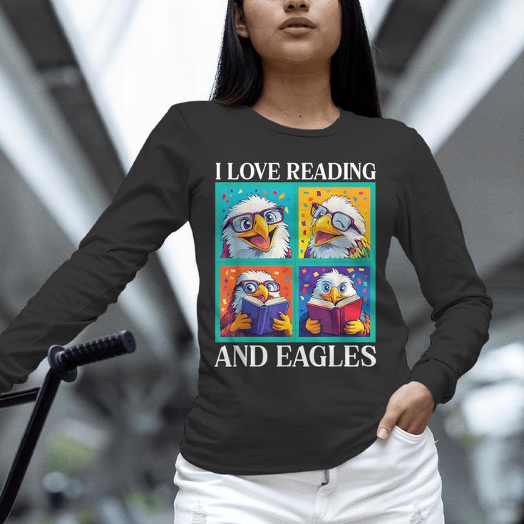 Eagle Love Reading And Eagles Child Book Lover Unisex Long Sleeve T-Shirt