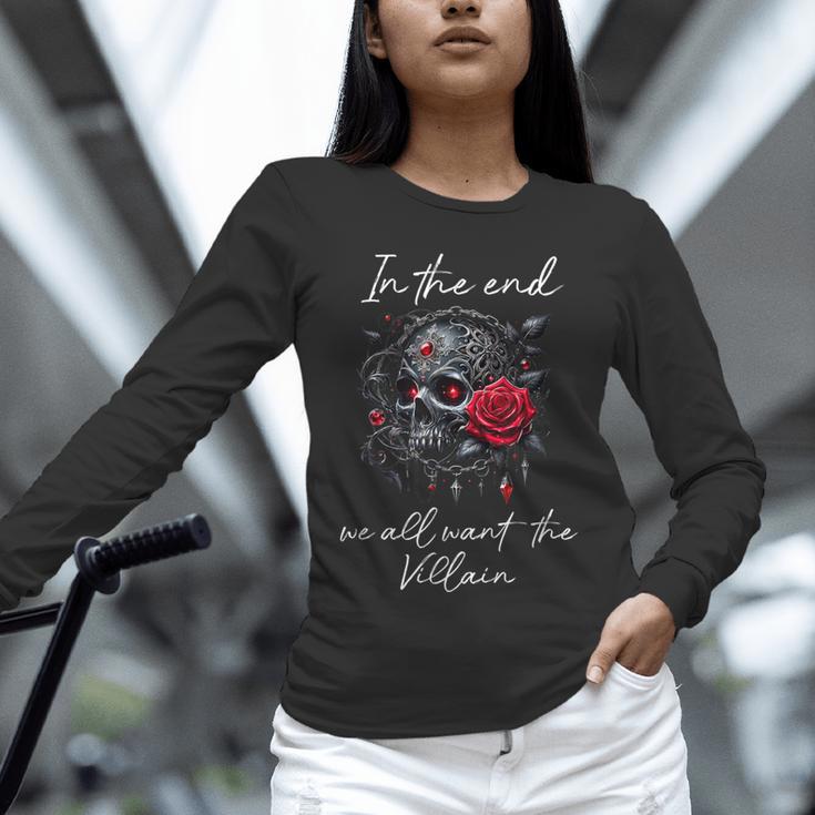 In The End We All Want The Villain Smutty Book Dark Romance Unisex Long Sleeve T-Shirt In The End We All Want The Villain Smutty Book Dark Romance Unisex Long Sleeve T-Shirt