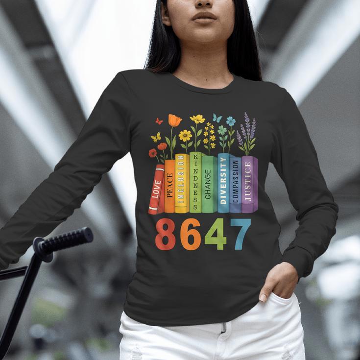 Equal Rights Book Flower Resist 86 47 Feminist Women Rights Unisex Long Sleeve T-Shirt