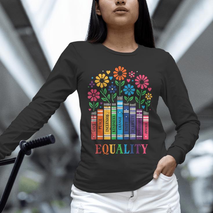 Equality Love Peace Compassion Books Protest Women Girls Kid Unisex Long Sleeve T-Shirt
