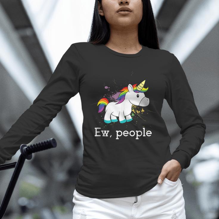 Ew People Unicorn Lover Introvert Rainbow Unicorn Unisex Long Sleeve T-Shirt Ew People Unicorn Lover Introvert Rainbow Unicorn Unisex Long Sleeve T-Shirt