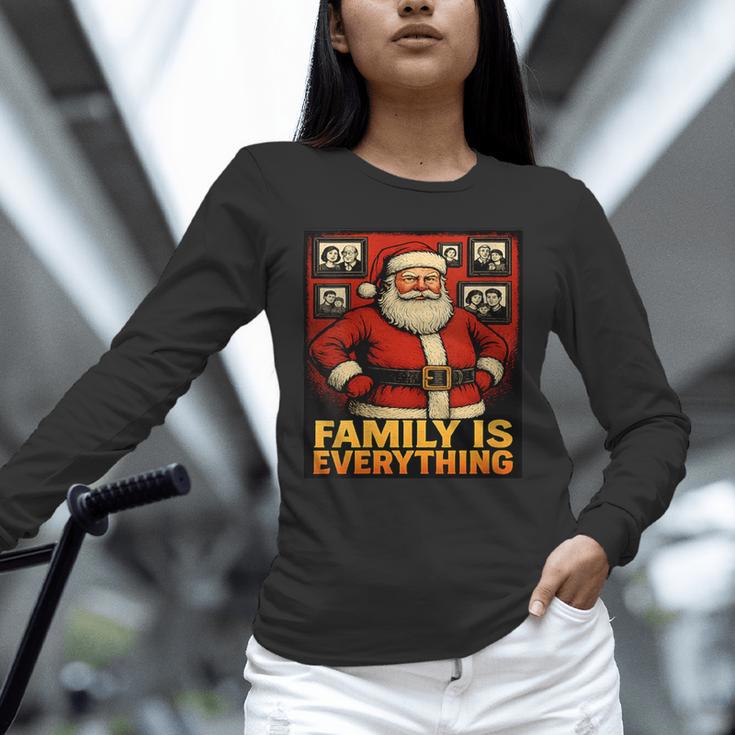 Family Christmas Retro Santa Holiday Nostalgia Vibes Unisex Long Sleeve T-Shirt