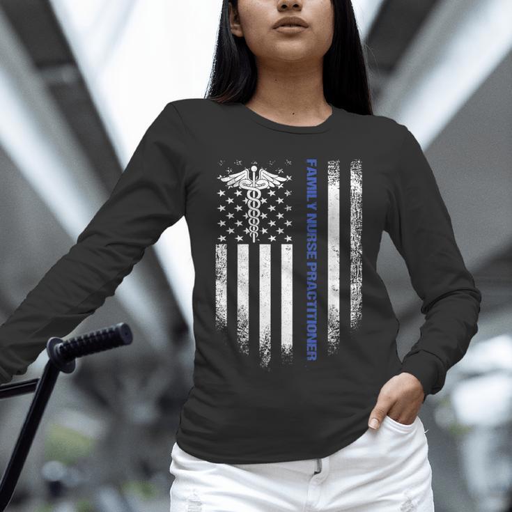 Family Nurse Practitioner Flag FNP Nursing Graduation Unisex Long Sleeve T-Shirt