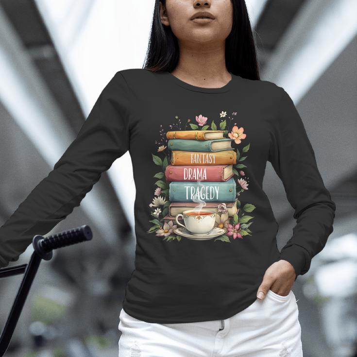 Fantasy Drama Tragedy Book Lover Subtle Watercolor Unisex Long Sleeve T-Shirt