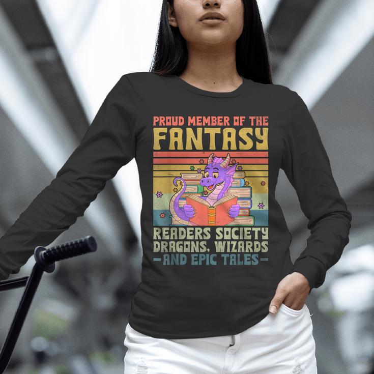 Fantasy Reader Society Reading Book Retro Bookworm Reader Unisex Long Sleeve T-Shirt