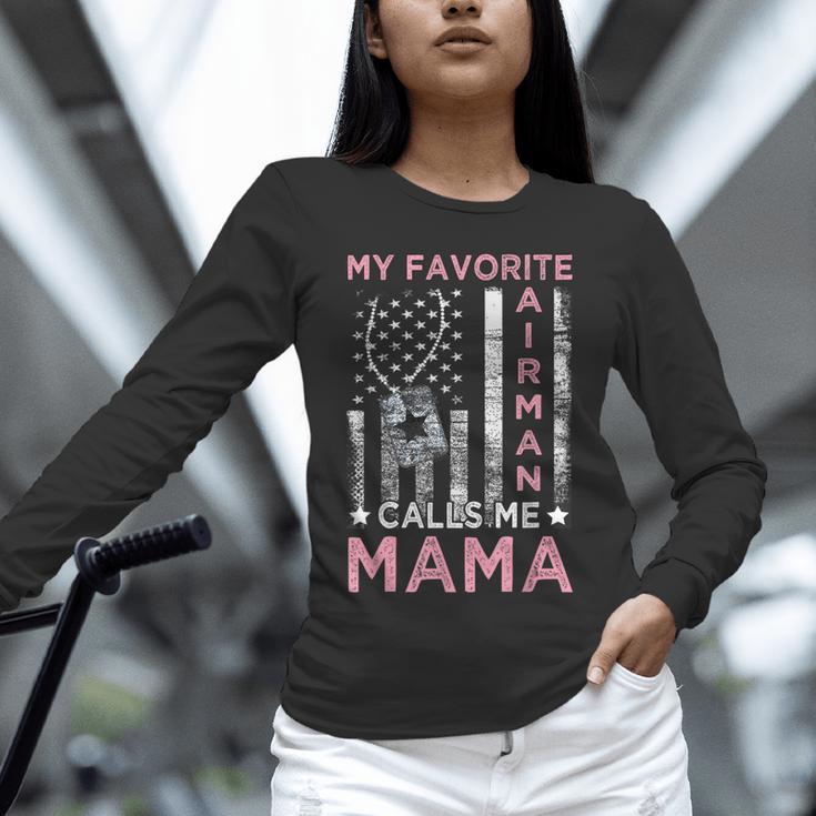 My Favorite Airman Calls Me Mama Airman Graduation Mom Unisex Long Sleeve T-Shirt