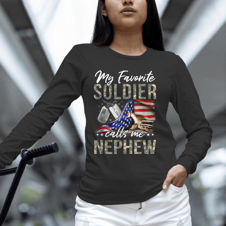 My Favorite Soldier Calls Me Nephew Army Graduation Nephew Unisex Long Sleeve T-Shirt