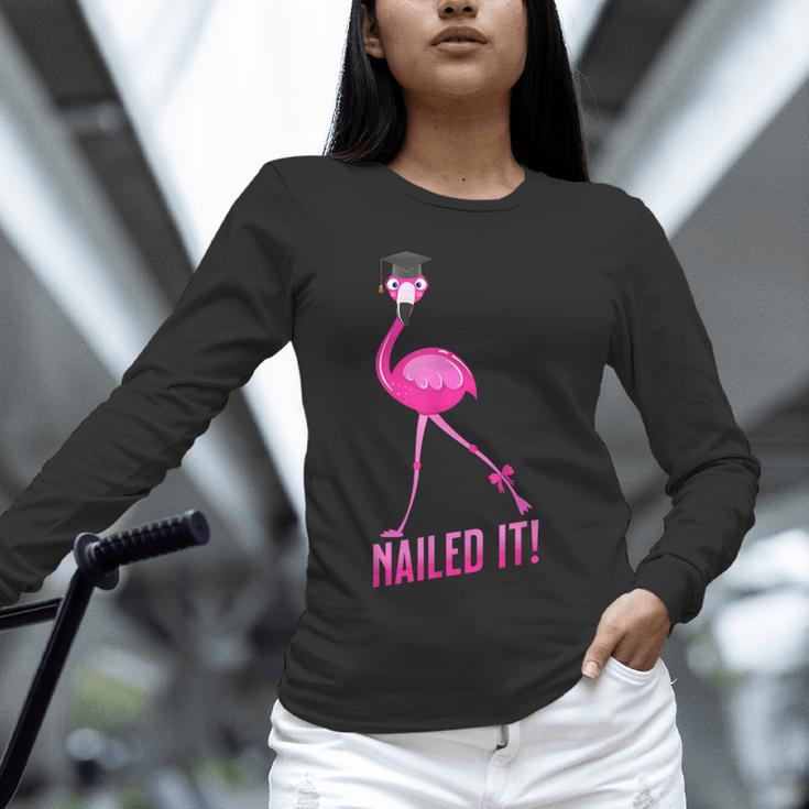 Flamingo Nailed It Graduation Flamingo Unisex Long Sleeve T-Shirt