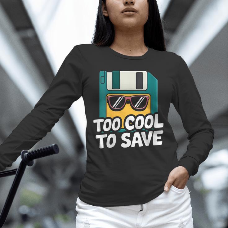 Floppy Disk Retro Tech Nostalgia Old School Computing Humor Unisex Long Sleeve T-Shirt