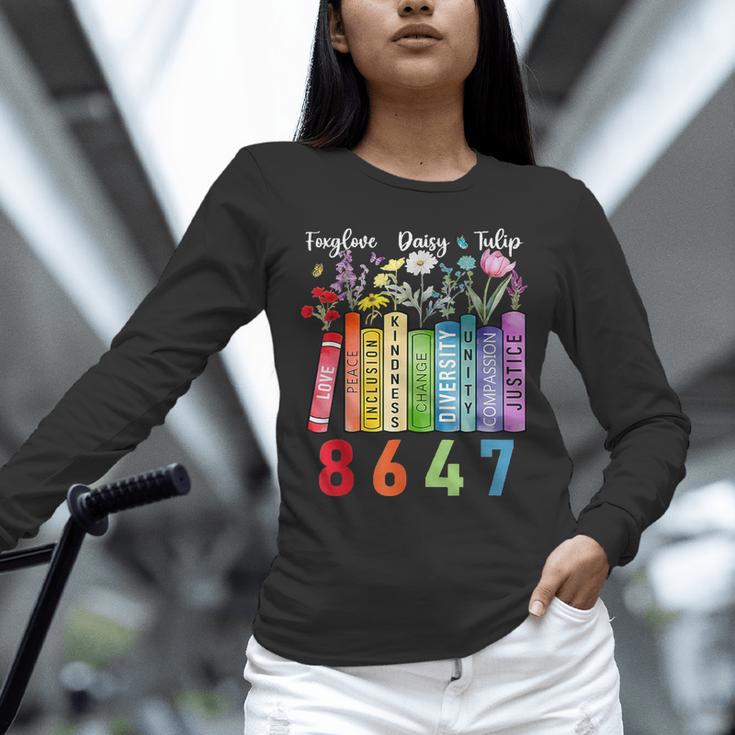 Floral Foxglove Daisy Tulip 8647 Books Lover Blooming Flower Unisex Long Sleeve T-Shirt