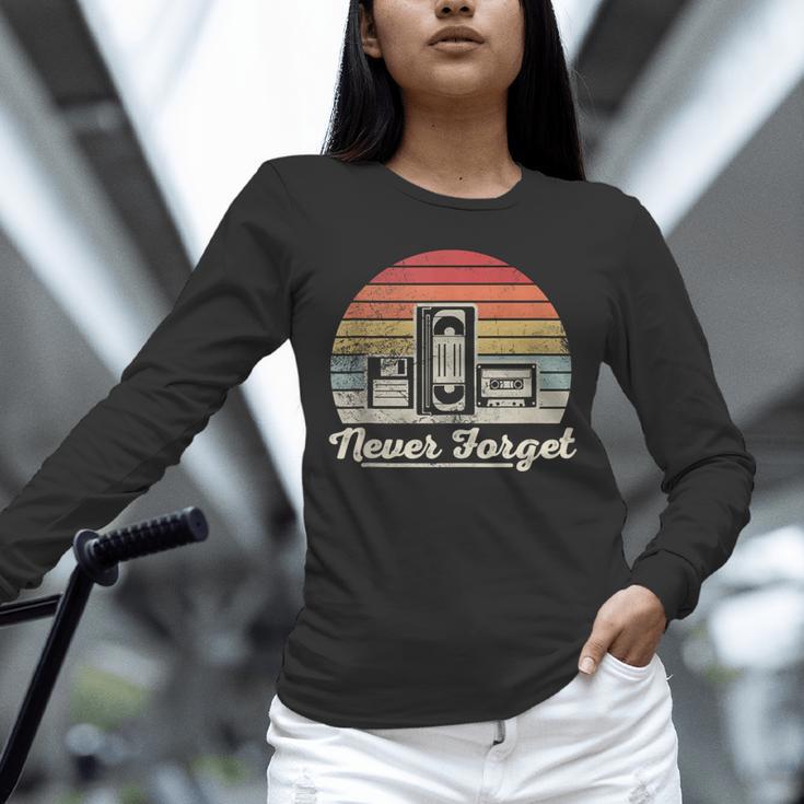 Never Forget Retro Nostalgia Vintage Cassette Unisex Long Sleeve T-Shirt