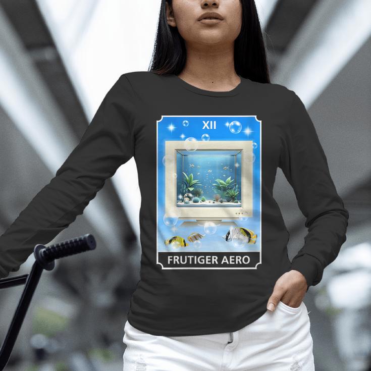 Frutiger Aero Aesthetic Tech Computer Aquarium Tarot Card Unisex Long Sleeve T-Shirt Frutiger Aero Aesthetic Tech Computer Aquarium Tarot Card Unisex Long Sleeve T-Shirt
