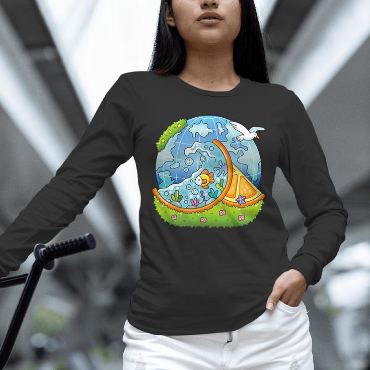Frutiger Aero Y2K Fashion Trends Statement Piece Tech Orange Unisex Long Sleeve T-Shirt