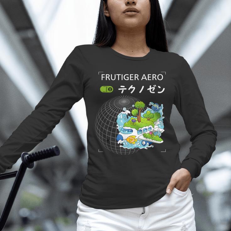 Frutiger Aero Y2K Fashion Trends Statement Piece Tech Orbite Unisex Long Sleeve T-Shirt Frutiger Aero Y2K Fashion Trends Statement Piece Tech Orbite Unisex Long Sleeve T-Shirt