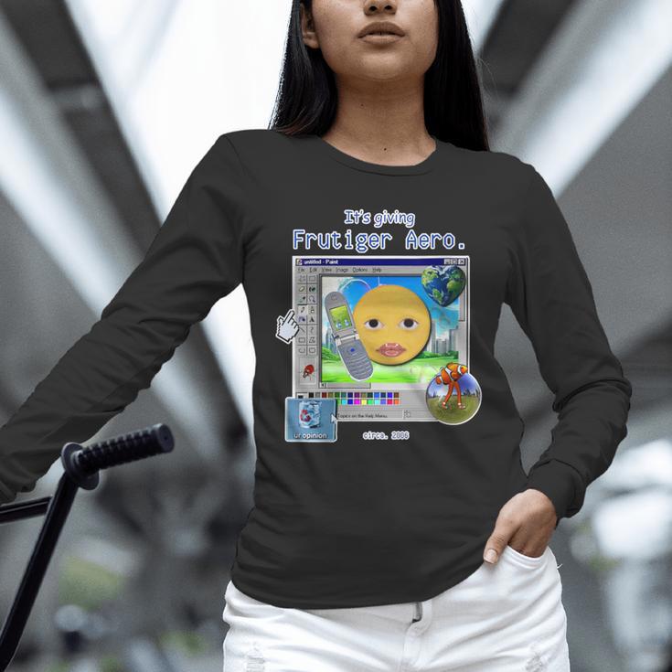 Frutiger Aero Y2K Meme Graphic 2000s Nostalgia Unisex Long Sleeve T-Shirt