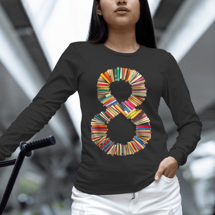 Fun 8th Birthday Books Themed 8 Years Old Boys Kids Girls Unisex Long Sleeve T-Shirt Fun 8th Birthday Books Themed 8 Years Old Boys Kids Girls Unisex Long Sleeve T-Shirt