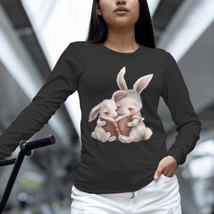 Funny Book Reading Quote For Women And Girls Rabbits Unisex Long Sleeve T-Shirt