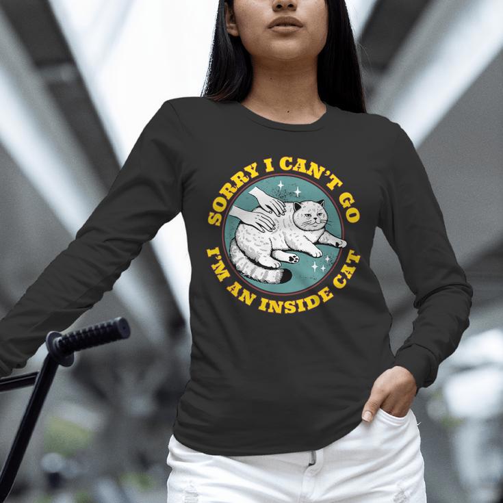 Funny Introvert Cat I Can't Go I'm An Inside Cat Homebody Unisex Long Sleeve T-Shirt Funny Introvert Cat I Can't Go I'm An Inside Cat Homebody Unisex Long Sleeve T-Shirt