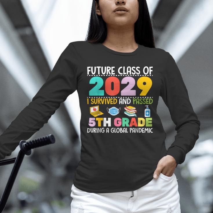 Future Class Of 2029 I Survived Passed 5th Grade Graduation Unisex Long Sleeve T-Shirt