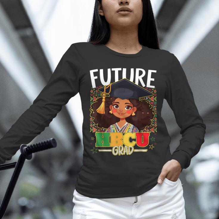 Future HBCU Grad Afro Girl College Graduation Kids Unisex Long Sleeve T-Shirt